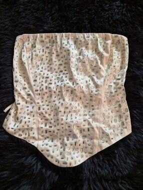 Strapless Beaded Corset Top in Blush. new—the tag just fell off.